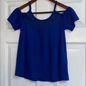 Art Class Girls Large Blue Short Sleeve Top